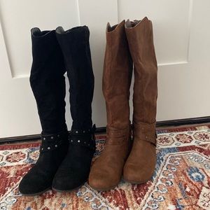 lot of fergalicious wide-calf boots size 6